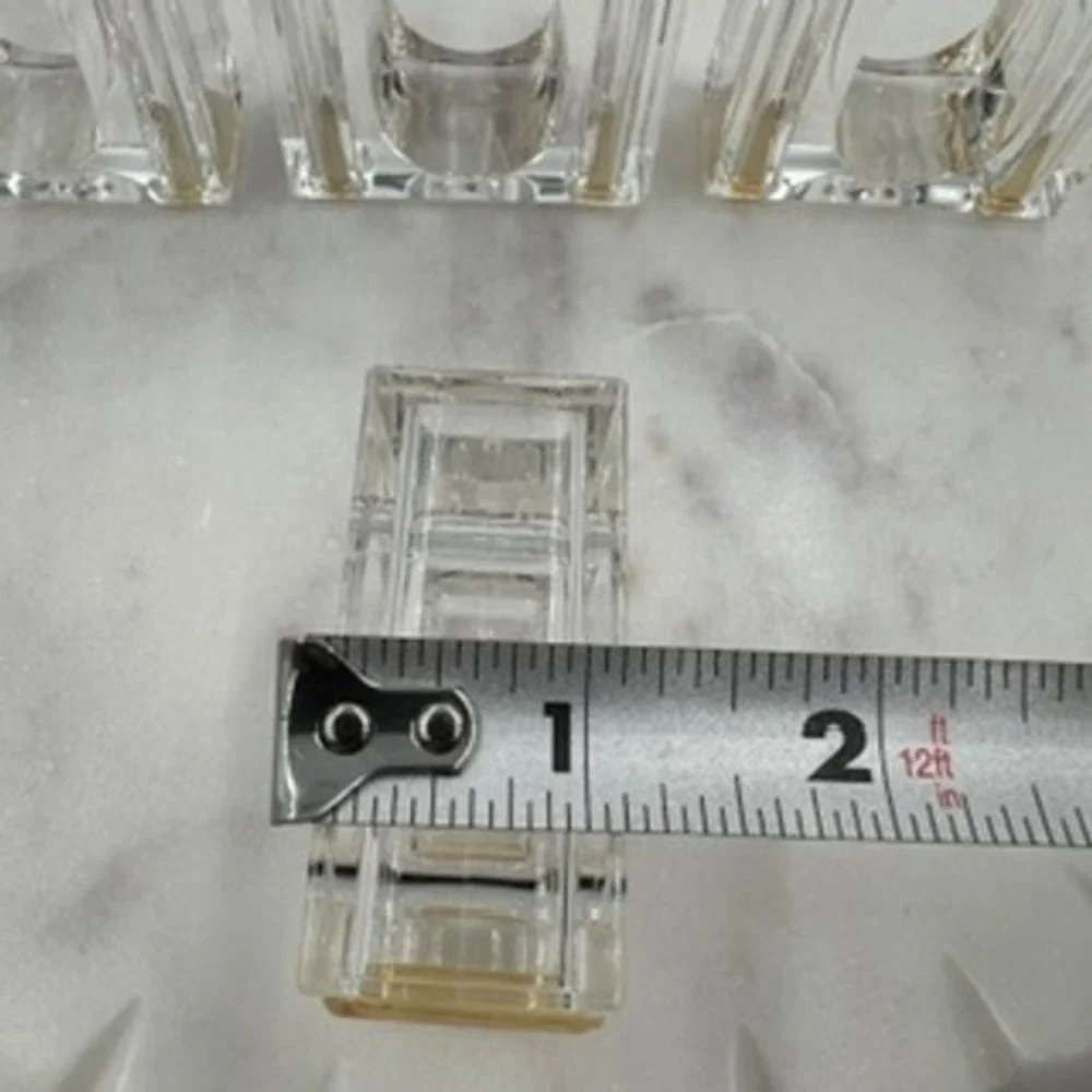 Vintage clear lucite Napkin Rings Set of 6 Rectangular MCM,‎ hollywood regency